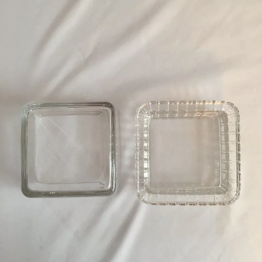 Glass square  candy dish